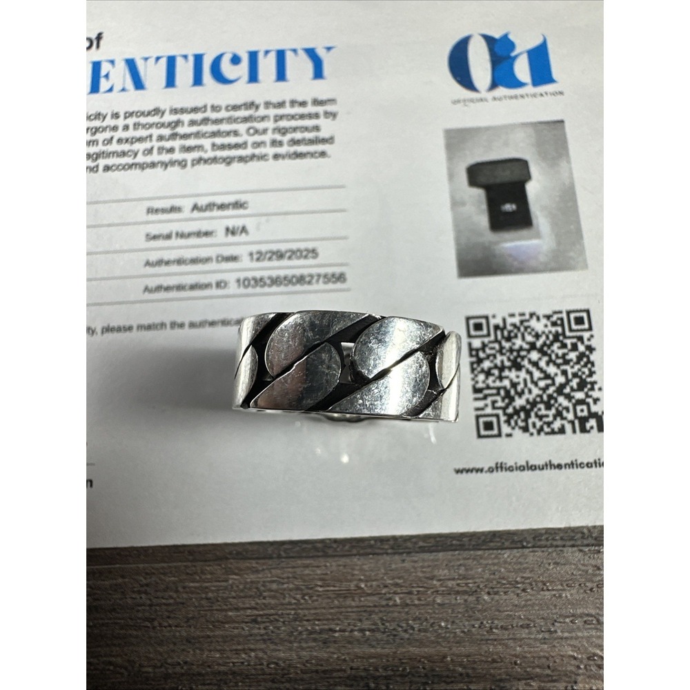 Gucci Interlocking G Ring | Sterling Silver | Size 15G (6.5) With COA - Picture 4 of 7